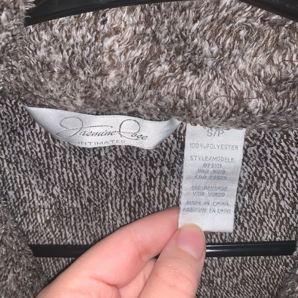 Jasmine Rose intimates belted fleece plush bath spa robe size S - Picture 3 of 3